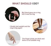 OATIPHO Ajusteur de Bague Invisible Gris 2 Pièces Outil de Resserrage et d'Ajustement pour Bagues Larges Entretoise Plate Personnalisable Maintien Sécurisé pour Usage Quotidien