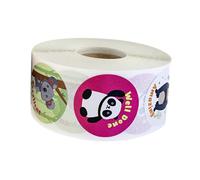 OATIPHO Autocollants Décoratifs Animaux 500 Pièces Rouleau Lettres Autocollants pour Boîtes à Bonbons Étiquettes Adhésives Garçon et Filles Décorations pour Sachets et Papeterie