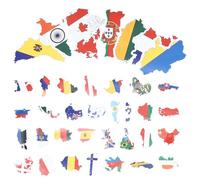 OATIPHO Autocollants Drapeaux Nationaux 150 Pcs Autocollants de Valise Soi-Même Stickers Décoratifs pour Ordinateur Portable Guitare Skateboard et Bouteille d'Eau Adhésifs Solide