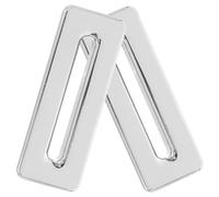 OATIPHO Bague de Trop-Plein Rectangulaire Zinc Lot de 2 Bouchons Anti-Débordement pour Lavabo et Évier la Cuisine Installation Rapide Argenté