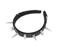 OATIPHO Bandeau à Rivets Bandeau Couronne De Pointes Coiffe De Cosplay D'halloween Casque Gothique Groupe De Cheveux De Fête Bande De Cheveux Punk Couronne Gothique Coup De Tête Métal Noir