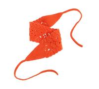 OATIPHO Bandeau écharpe à cheveux au crochet bandanas pour cheveux écharpe à fleurs bandanas de cheveux au crochet bandana pour femme foulard pour cheveux Tricoté Coton Orange