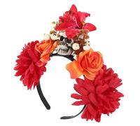 OATIPHO Bandeau Halloween Jour Morts Fleurs et Crâne Accessoire de Fête pour Cosplay et Célébrations Thématiques