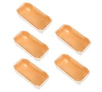 OATIPHO Barquette Aluminium avec Couvercle pour Moule à Cake Papier, Set de 5 Pièces en Papier Résistant Haute Température, Facile à Démouler pour Afternoon Tea