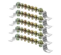 OATIPHO Barrette de Terre en Laiton 7 Positions 2X15Mm Lot de 5 Bornes de Mise à la Terre Haute Conductivité pour Boîtes de Distribution Électrique Support Courant Élevé Résistance