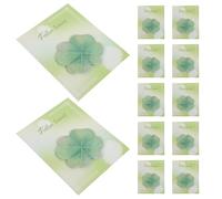 OATIPHO Blocs-notes Autocollants à Motif Trèfle 32 Pièces Saint-patrick - Papiers Auto-adhésifs Amovibles pour Études et Bureau, Notes Classe, Décoration Festive de Fournitures Scolaires