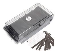 OATIPHO Boîte à Fiches en Plastique Rigide 1 Compartiment Organiseur de Cartes Flash et Porte-Cartes Rangement Bureau Compact pour Fiches Index et Photos Usage Professionnel et
