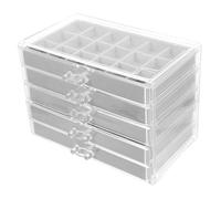 OATIPHO Boîte de Collection de avec Compartiments Acrylique Transparent Rangement Amovible pour Bijoux et Cristaux Boîte à