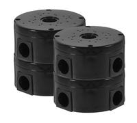 OATIPHO Boîte de Jonction pour Caméra Bullet 3,5 Pouces en Plastique Noir, Lot de 4 Supports de Fixation Murale et Plafond, Gestion de Câbles pour Vidéosurveillance Intérieure et