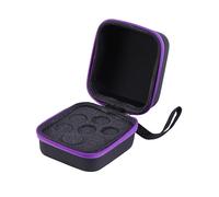 OATIPHO Boîte De Rangement Fentes pour Huiles Essentielles Étui Rigide Eva Résistant Aux Chocs avec Fermeture Éclair Violette Mallette Portable Protection Voyage Aromathérapie