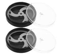 OATIPHO Boîte de Rangement pour Pièces de Montre 2 Pcs, Plastique Noir 51,27 Mm X 12,16 Mm, Étui Anti-poussière et Compartiments Individuels, Organisateur Portable pour Réparation Montre