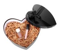 OATIPHO Boîte Présent de Cœur Moyenne 270x210x105mm Noire pour Saint-valentin et Noël, Coffret à Fleurs Couvercle, Emballage Présent Romantique pour Offrir, Usage Multiple, Papier Rigide