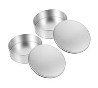 OATIPHO Boîtes Vierges Rondes en Métal pour Sublimation Lot de 2 set de Boîtes à Bonbons Compactes Coins Arrondis pour Anniversaires et Mariages