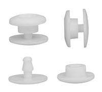OATIPHO Boucle De Fixation Pour Bouton-pression Résine Boucle Élastique Jetable Sachet Blanc (1000 Paires/pack)