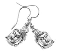 OATIPHO Boucles Doreilles Bouddha Pendantes Argenté Antique Légères et Uniques pour Femmes Bijoux Symboliques Spirituelle