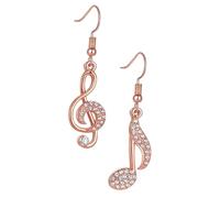 OATIPHO Boucles D'oreilles Style Chic et Simple Look Créatif Quotidien Hypoallergéniques et Résistantes en Alliage Or Forme Note de Musique Femme
