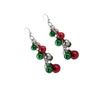 OATIPHO Boucles Oreilles à Grelots De Noël Pendantes Multicolores Style Chandelier Pour Fêtes Et Occasions Spéciales