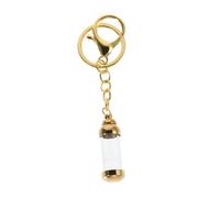 OATIPHO Bouteille En Cristal Porte-clés De Bouteille D’huile Essentielle Porte-clés Bouteille Mini Bouteilles En Verre Breloques Pendentif Pour Sac à Main Porte-clés Créatif Doré Un Verre