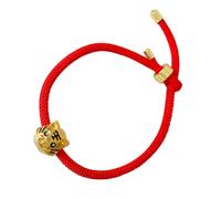 OATIPHO Bracelet Corde Tressée Pendentif de Ajustable et Énergétique pour Nouvel An Chinois et Offrandes