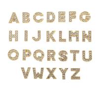 OATIPHO Breloques Alphabet En Alliage Et Strass Doré, Ensemble De 26 Pièces Mixte Diy, Perles Lettre Personnalisées Pour Bracelets, Colliers, Accessoires Créatifs, Loisirs Manuels, Présent Fête