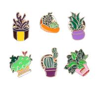 OATIPHO Broche en pot de 6 pièces épingle à fleurs à l'oeillet Pin Cactus broche pour femme broche drôle broche plante épingle pour sacs à dos broche Cactus Pin Broche pour clip de vêtements