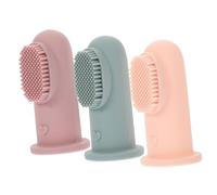 OATIPHO Brosse à Dents en Silicone pour Bébé Lot de 3 Poils Doux Conception à Double Face Soins Bucaux Hygiène Précoce Massages Doux et Filles 0-3
