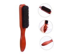 OATIPHO Brosse À Raser Coiffer Cuir Visage Barbe Peigne Démêler Cheveux Bouclés Brosse À Barbe Démêlante Poils De Sanglier Peignes Pour Hommes Brosse De