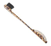 OATIPHO Brosse à Sourcils Double Embout Multifonctions Peigne Intégrée, Applicateur Portable Imprimé Léopard, Outil de Maquillage des Yeux pour Sourcils Précis et Coiffage Facile,