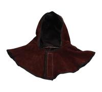 OATIPHO Cagoule de Soudage Ignifuge en Cuir avec Doublure Coton Protection Tête et Cou Résistante aux Étincelles Légère et Ajustable pour Soudeur Professionnel Couleur Aléatoire