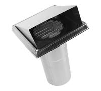 OATIPHO Capuchon de Ventilation Mural en Acier Inoxydable 304, Extracteur D’air pour Sèche-linge, Clapet Anti-retour Rembourré, Conduit D’évacuation Extérieur 100 Mm X 200 Mm, Buanderie