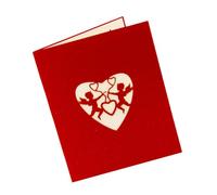 OATIPHO Carte de Vœux 3d Cœur Pop-up, Carte de Bénédiction Affectueuse en Papier Spécial 13 X 15,5 Cm, pour Saint-valentin, Anniversaire et Messages D’amour