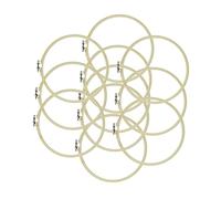 OATIPHO Cercle à Broder Réglable en Bambou 40 Cm, Lot de 12 Pièces, Outil de Couture Manuel pour Point de Croix, Loisirs Créatifs, Débutants et Artisans, Décoration Murale, Activité