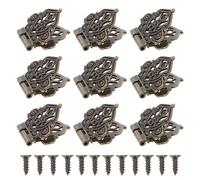 OATIPHO Charnières Décoratives Vintage en Alliage de Zinc 20 Pcs pour Boîtes en Bois, Motifs Imprimés Anciens, Vis, Charnières Multifonctionnelles pour Décoration et Rénovation de Boîtes