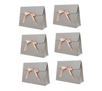 OATIPHO Coffret Présent Boîte à Nœuds 6 Pièces Argenté Boîte D'emballage Rigide Pour Fêtes Stocker Petits Objets Emballage Présent Élégant Usage Quotidien