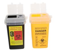 OATIPHO Conteneurs Mini Pour Objets Tranchants 2 Pièces Collecteurs Compacts En Plastique Couvercle Hermétique Sécurité Domicile Et Usage Professionnel Tatouage Et Esthétique