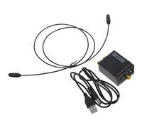 OATIPHO Convertisseur Audio Numérique-analogique Noir avec Câble USB D’Alimentation et Câble Optique, Boîtier Compact pour Conversion Audio Coaxiale et Optique, Compatible Fréquences