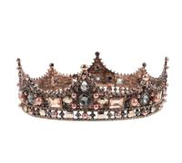 OATIPHO Couronne de Mariage Baroque Accessoire Délicat pour Reine et Mariée Diadème Vintage Rond Noir pour Fêtes et Célébrations