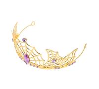 OATIPHO Couronne Halloween Gothique Araignée Vintage Diadème Araignée Étoilé Rhinestone Accessoire Tête pour Sorcières et Créatures Nocturnes Headband Halloween Costume Femme