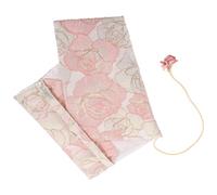 OATIPHO Couverture de Protection pour Livres en Tissu Satin D’Ombre de Fleur Rose Ajustable pour Format A5 Protège-Livres Décoratif Réutilisable Pochette Élégante pour Usage Scolaire