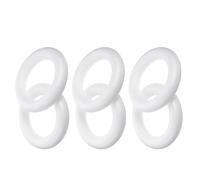 OATIPHO Décoration Mariage Couronne Mousse Blanche 20 CM 6 Unités pour Création de Fleur et Bricolage Facile