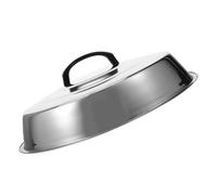 OATIPHO Dôme de Grille Rond en Acier Inoxydable 34 CM, Trous de Ventilation Ajustables, Anti-Goutte, pour barbecues extérieurs de Jardin et Patio