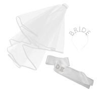 OATIPHO Écharpe Bride To Be avec Voile et Bandeau Accessoires pour Enterrement de Vie de Jeune Fille Fête Prénuptiale et Célébrations de Fiançailles
