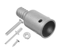 OATIPHO Embout Fileté en Alliage Métallique Argenté pour Rallonge de Manche de Balai 22 MM - Kit de 5 Pièces - Adaptateur Robuste Compatible Manches en Fer Aluminium Acier Inoxydable et