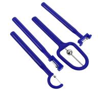 OATIPHO Ensemble de 4 Outils de Stimulation Orale pour Entraînement Langue, Dispositif Sensoriel en Acier Inoxydable et Plastique Bleu, Exercices de Flexibilité et Renforcement Musculaire