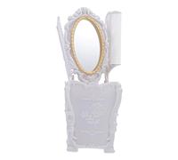 OATIPHO Ensemble de Peignes de Massage du Cuir Chevelu et Miroir Portable Taille Compacte Blanc Pvc pour Femmes Usage Salon Coiffure Soins Capillaires