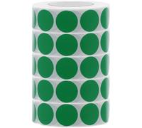 OATIPHO Étiquettes Autocollantes Rondes Vertes 19 MM Diamètre Papier Adhésif Inscriptible Lot de 5 Rouleaux 1000 Pièces Chacun pour Bureau Emballage Présent et Organisation Scolaire