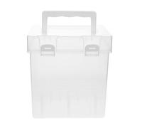 OATIPHO Étui transparent pour ranger les marqueurs avec 48 compartiments, boîte de rangement portable en plastique pour marqueurs, crayons et pinceaux, convient pour les croquis en plein air