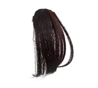 OATIPHO Frange à Clip Cheveux Synthétiques Fausse Frange Naturelle Fibres Résistantes Chaleur Foncé Extensions de Cheveux à Pince pour Style Pratique et
