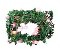 OATIPHO Guirlande Lumineuse Décorative à LED 40 Lampes 5 Mètres Fleurs Roses en Lierre Artificiel Étanche Fonction Batterie pour Décoration Jardin Cour et Fêtes