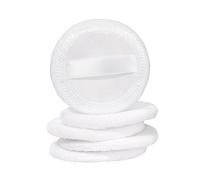 OATIPHO Houppette à Coton 5Pcs Blanche Ronde Éponge Maquillage Douce et Portable pour Salon et Voyage